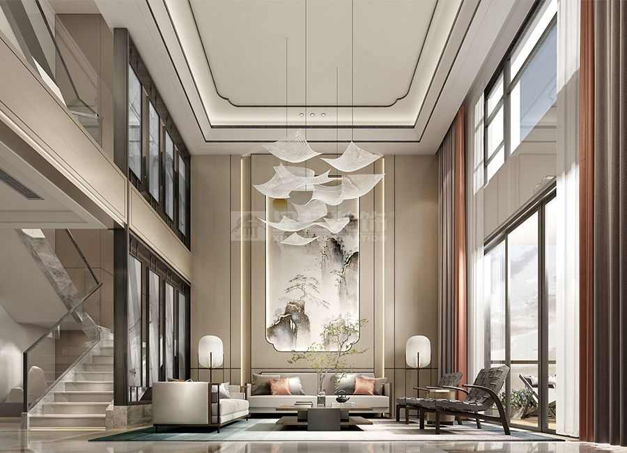 顶复新中式奢宅(图1)