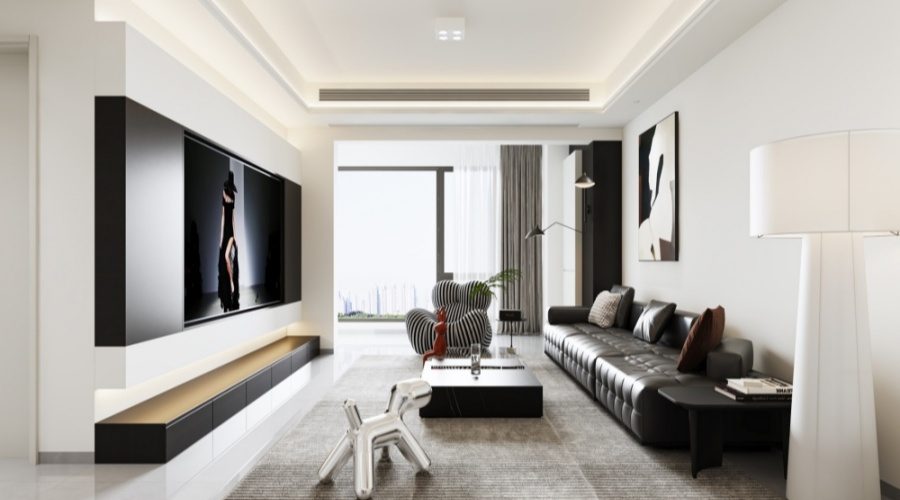 现代东方小区现代黑白灰风格