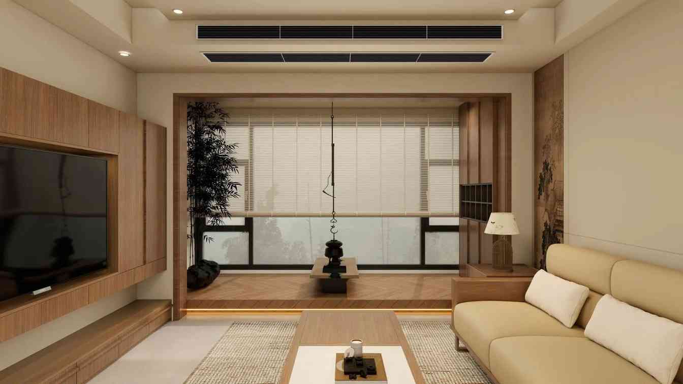 新中式客厅设计｜把江南水墨画搬进家