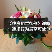 《住房租赁条例》详解:违规行为最高可处50万元罚款(图1) 《住房租赁条例》详解:违规行为最高可处50万元罚款(图1)