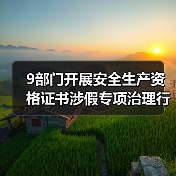 9部门开展安全生产资格证书涉假专项治理行动（图1）