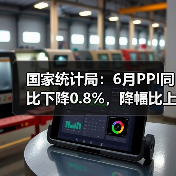 国家统计局：6月PPI同比下降0.8%，降幅比上月收窄0.6个百分点（图4）