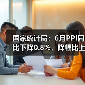 国家统计局：6月PPI同比下降0.8%，降幅比上月收窄0.6个百分点（图2）