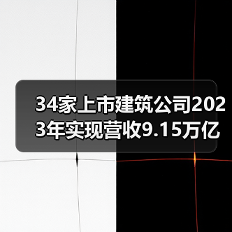 34家上市建筑公司2023年实现营收9.15万亿元(图3) 34家上市建筑公司2023年实现营收9.15万亿元(图3)