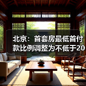 北京：首套房最低首付款比例调整为不低于20%（图1）