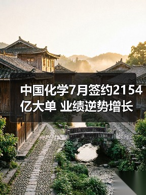 中国化学7月签约2154亿大单 业绩逆势增长(图4) 中国化学7月签约2154亿大单 业绩逆势增长(图4)