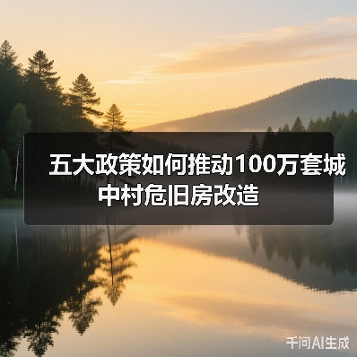 五大政策如何推动100万套城中村危旧房改造(图1) 五大政策如何推动100万套城中村危旧房改造(图1)