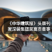 《中华建筑报》头版刊发深装集团吴富贵董事长署名文章：提振发展信心 抢抓战略机遇（图1）