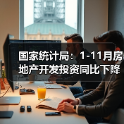 国家统计局：1-11月房地产开发投资同比下降9.4%（图1）